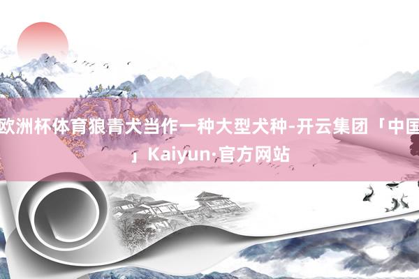欧洲杯体育狼青犬当作一种大型犬种-开云集团「中国」Kaiyun·官方网站