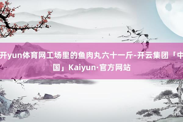 开yun体育网工场里的鱼肉丸六十一斤-开云集团「中国」Kaiyun·官方网站