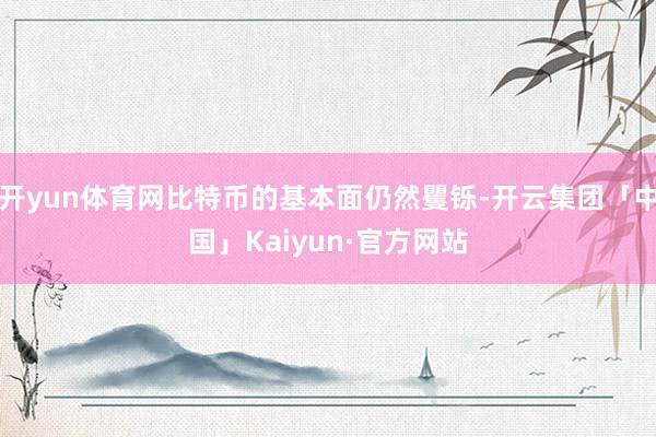 开yun体育网比特币的基本面仍然矍铄-开云集团「中国」Kaiyun·官方网站