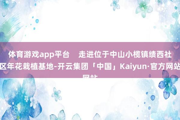 体育游戏app平台    走进位于中山小榄镇绩西社区年花栽植基地-开云集团「中国」Kaiyun·官方网站