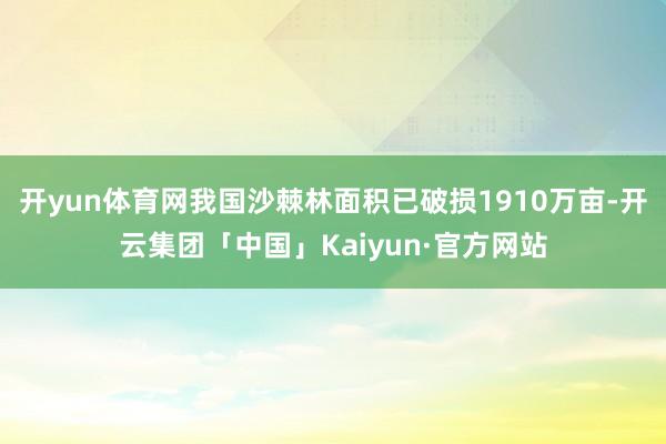 开yun体育网我国沙棘林面积已破损1910万亩-开云集团「中国」Kaiyun·官方网站